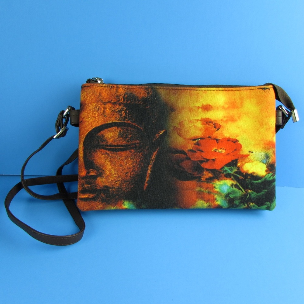 Buddha Flowers Poppy Purse Artwork